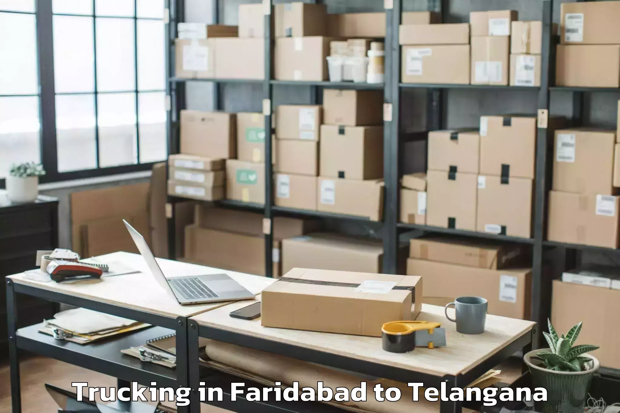 Book Faridabad to Marriguda Trucking